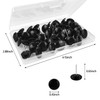 50 Pcs Push Pins, Black Thumb Tacks, Flat Thumbtacks for