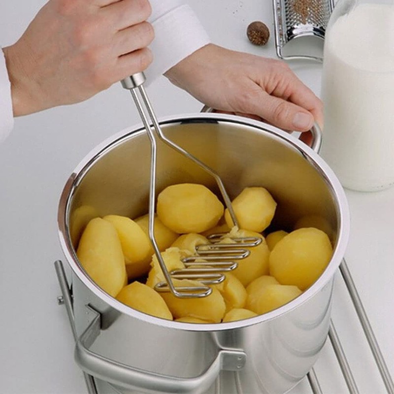 Potato Mashers, Potato Masher Stainless Steel Professional Kitchen Cooking Utensil