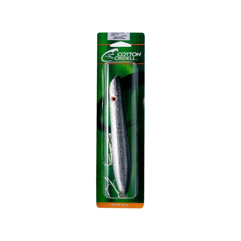 Cotton Cordell Pencil Popper Fishing Lure - Chrome/Black Back -
