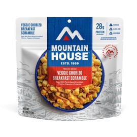 Mountain House Veggie Chorizo Breakfast Scramble | Freeze-Dried Backpacking & Camping Food | Gluten-Free & Vegetarian | 2-Servings