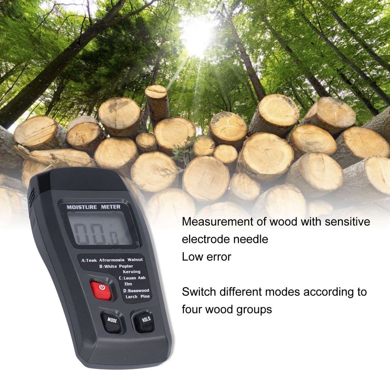 Digital Wood Hygrometer Small Error More Accurate Measurement HD LCD