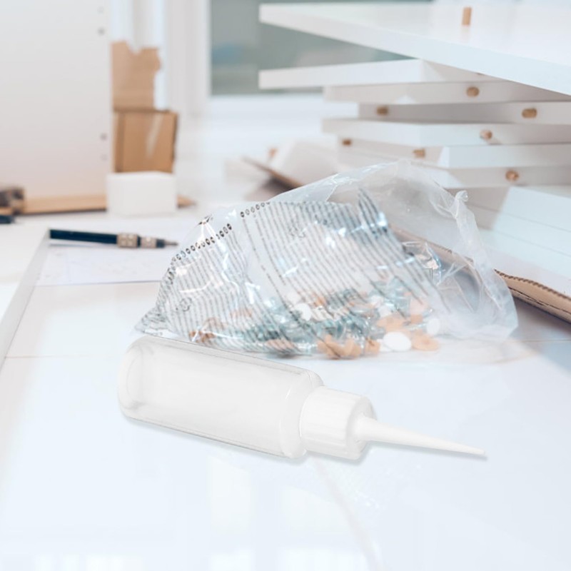 4pcs 50ml Plastic Squeeze Bottles Dispenser, Precision Tip Applicator Bottle,