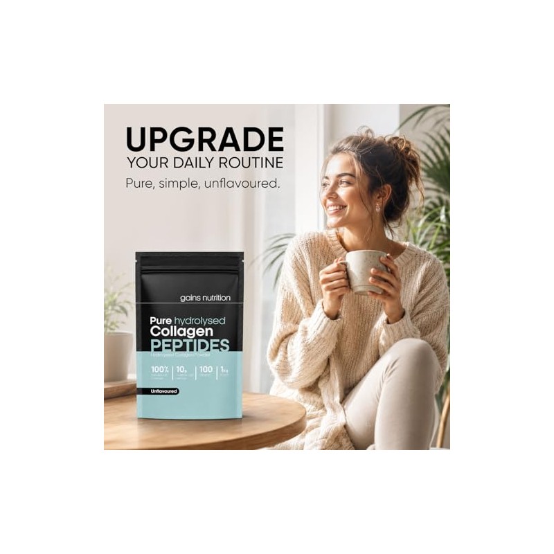 GN Hydrolysed Collagen Peptides Powder, Bovine, Unflavoured, Type I and