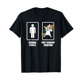 Dabbing Unicorn Foot Surgery Survivor Recovery Get Well Gift T-Shirt