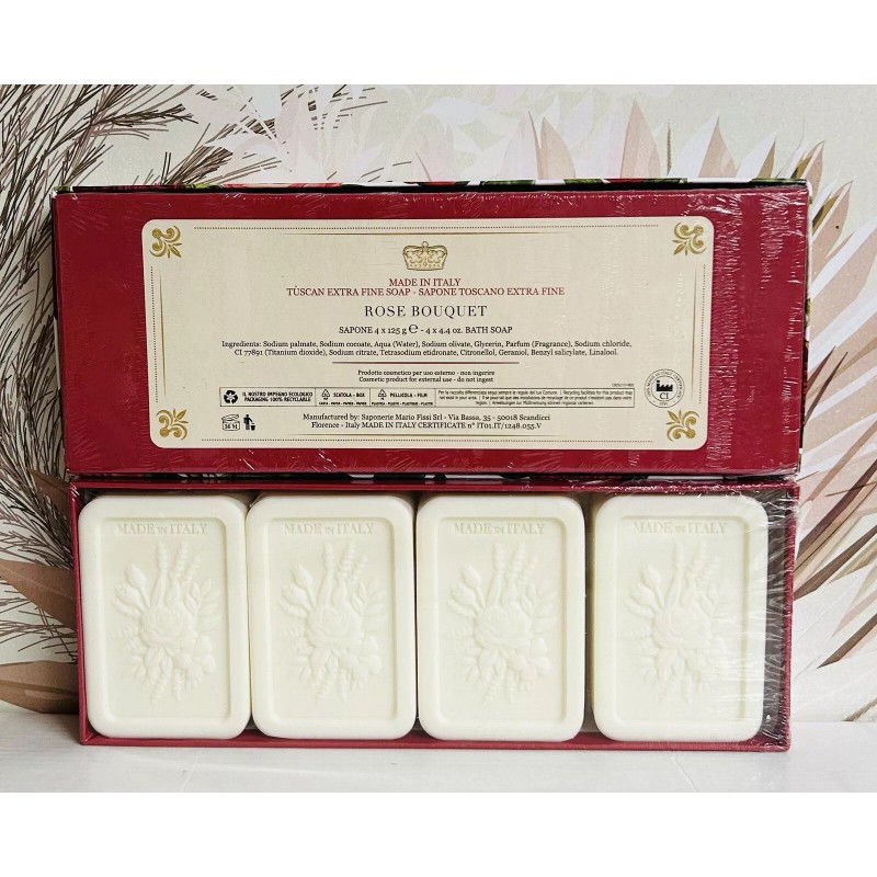 Saponificio Artigianale Fiorentino 2-Pack Saponificio ~ Rose Bouquet Extra Fine