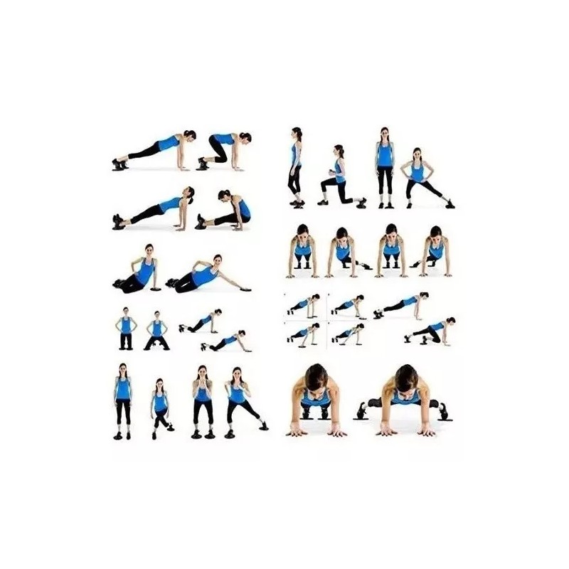 AW Fitness Sliders Deslizadores Athletic Works Colors