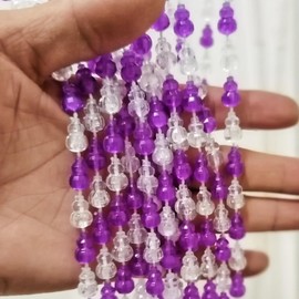 ave split Beaded Curtain Doorways Star Acrylic Hanging Door Beads String Curtains Tassel Room Divider Screen Decor for Doorway Window Living Room Wedding 055hl (Purple)