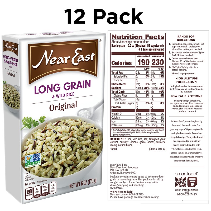 Near East Rice Pilaf Mix, Original & Wild Rice, 6oz