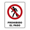 Genérico Monsterprint Señalamiento Letrero Prohibido el Paso, 20x25 cm. Impresión