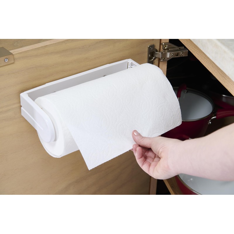 GoodCook Deluxe Wall Mount Paper Towel Holder, Under Cabinet, Screws