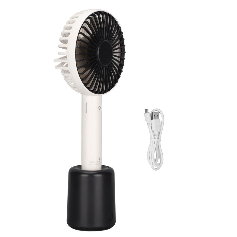 Portable Handheld Fan 3 Levels Automatic Shaking Head USB Rechargeable