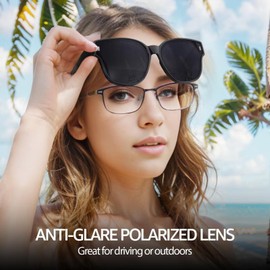 Fit Over Polarized Sunglasses for Women, Trendy Oversized Shades with UV400 Protection for Outdoor/Driving