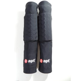 apt'Eight Arm Cover for Running Bikes, Elbow Pad, Arm Cover, with Protector, Elbow Pads, Arm Cover, Black