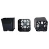 100-Pack, Water Dance Square Plastic Pots for Plants, 2-Inch. Color: