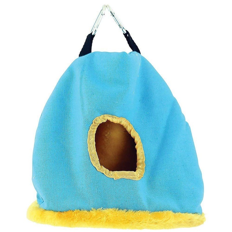 Parrot Essentials Large Bird House Snuggle Hut Hideaway for Parrots,