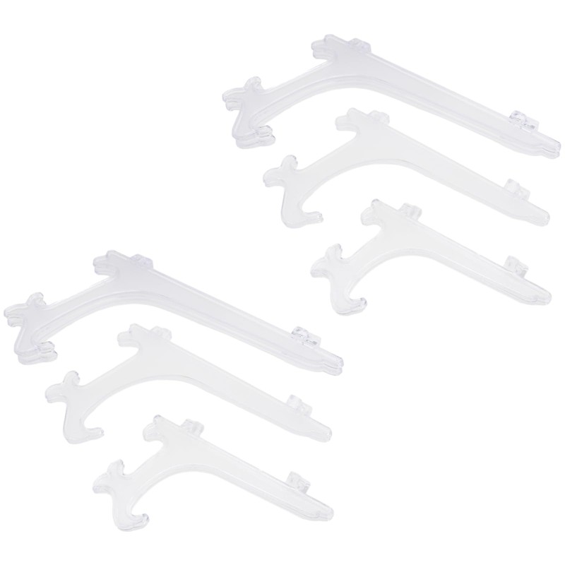 LBTODH 6PCS Acrylic Display Stand Plastic Plate Stands Holders Clear