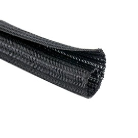 Black PET Expandable Sleeving Cord Protector Wire Loom Tubing Cable Sleeve for USB Charger Cable Power Cord Audio Video Cable Can Protect Cat Dog from Chewing Cords