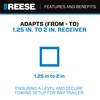 REESE Towpower 7020500 Trailer Hitch Receiver Adapter, Converts 1-1/4 Inch