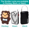 Buggygear Stroller Lock - Anti-Theft Retractable Combination Chain Cable Locks,