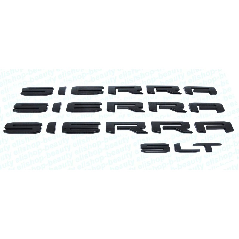 GMC 4PCS Gloss Black Letters Emblem Nameplate Badge for 2019