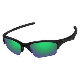 LenzReborn Polarised Lens Replacement for Oakley Half Jacket XLJ Sunglasses - More Options, Lawn Green - Polarised Mirrored