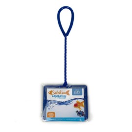 Aqua Care Catch'em Aquarium Fish Net 12.7cm (5") -Soft Mesh, Strong Grip, Telescopic Handle, Fish Tank, Blue, Suitable for Salt & Freshwater Tanks