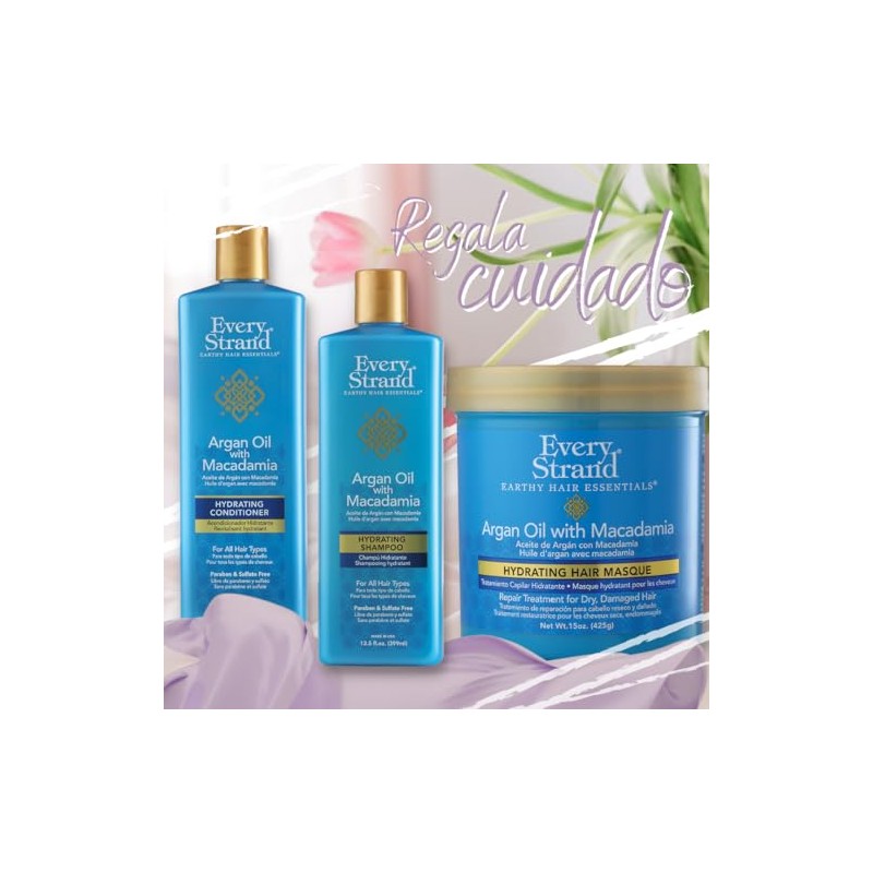Every Strand Shampoo Hidratante con Aceite de Argan con Macadamia