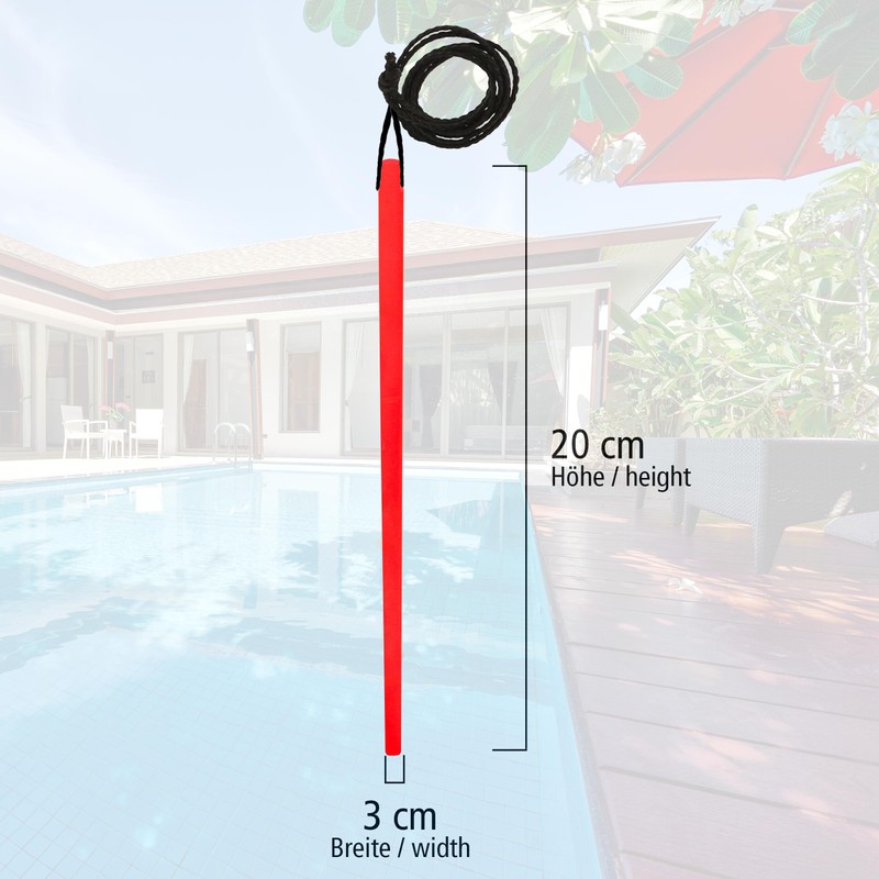 Lantelme Sinking Pool Thermometer with String - Analogue Thermometer in