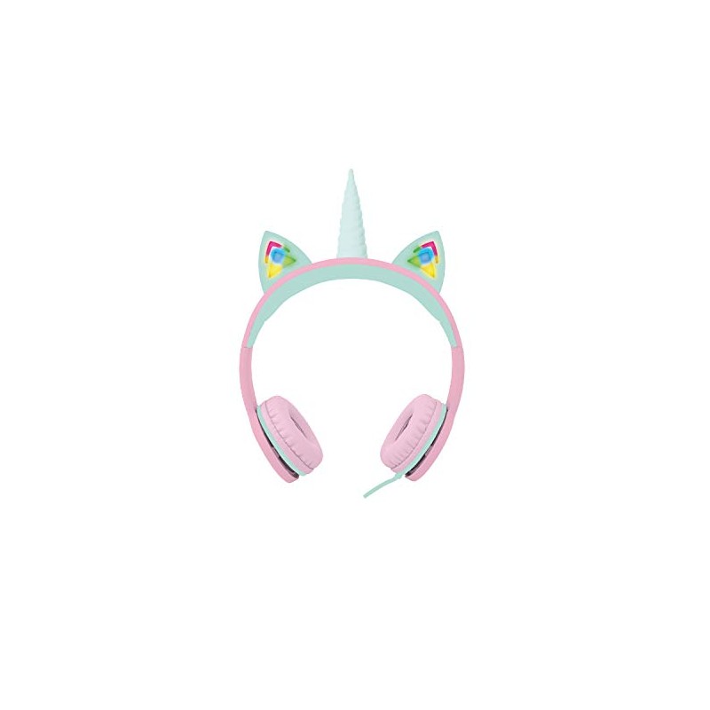 Gabba Goods Pastel Unicorn LED Light Up Headphones for Kids