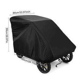 Bike Cover for 2 Bikes, Bicycle Cover for Outside Storage, Mountain Bike Cover Heavy Duty, Bicycle Protection Cover, 84 x 140 x 99cm, for Mountain Bikes/Road Bikes (Black)