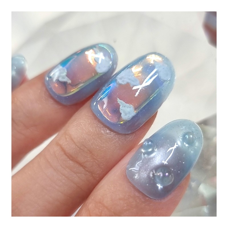 Wary Sky UruUru Handmade Nail Tip - Short Oval /