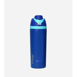 O'Mango Stainless Steel Sports Water Bottle with Straw, Double-Layer SIP-UP design and Handle to carry (Blue)