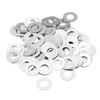 sourcing map M6 304 Stainless Steel Flat Washers, 100pcs 6x12x0.3mm
