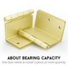 goldenwarm 6 Pack Gold Swing Clear Expandable Door Hinges, 3.5"