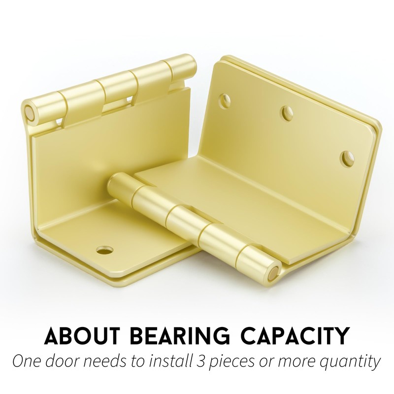 goldenwarm 6 Pack Gold Swing Clear Expandable Door Hinges, 3.5"