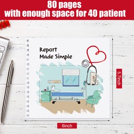 Marspark 1 Pack Nurse Report Sheet Notebook Nurse Made Simple Pocket Journals Nurses Essentials Notebook for Nursing Appreciation Gifts Student Clinical Supplies (Light Teal)