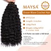 MAYSA Ocean Wave Crochet Hair Extension, 26 inch 6packs Curly