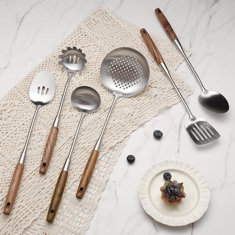 6 Pcs Cooking Utensils Set 304 Stainlss Steel Kitchen Utensils