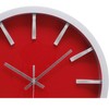 Kiera Grace Bold Modern-Contemporary Red Round Wall Clock, 12" x