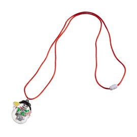 Cute Christmas Tree LED Lights Pendant Necklace for Women Teen Girls Santa Claus Snowflake Snowman Lights Up Glowing in The Dark Necklaces Fashion Xmas Party Decoration Supplies Jewelry Gifts Festive