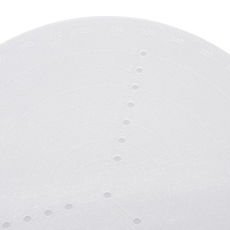 Round Center Finder Acrylic Semi Transparent Compass Drawing Measurement Tools