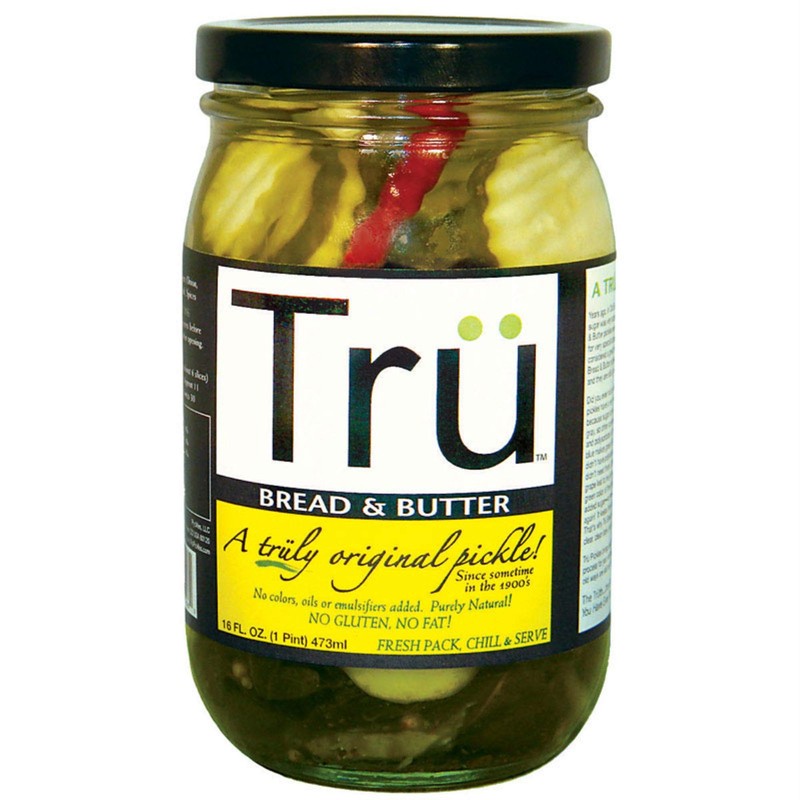 Tru Pickles Bread and Butter Pickles 16 oz Jar -