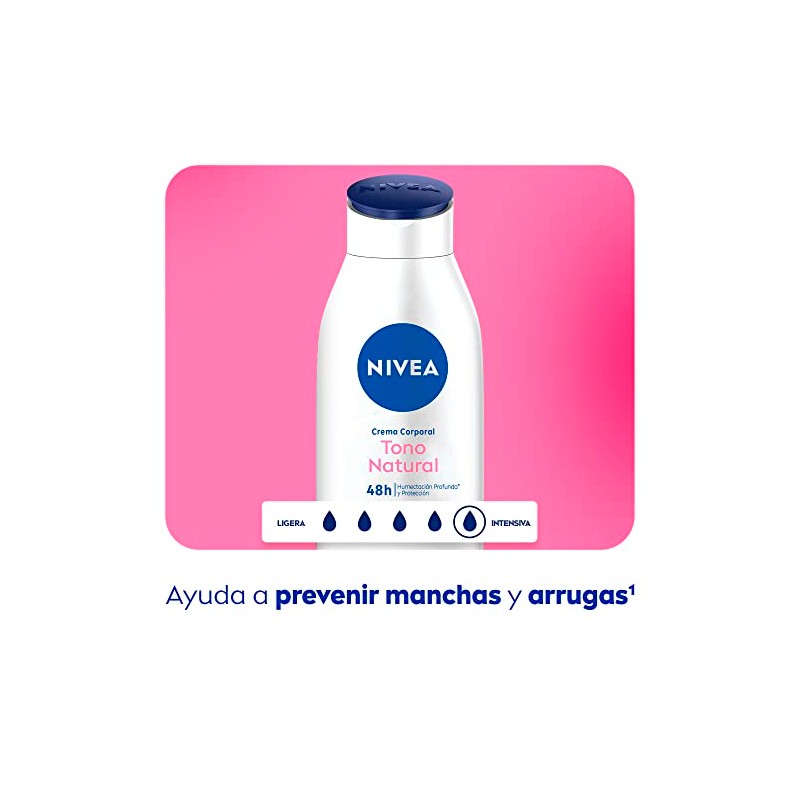 Nivea Crema Corporal Humectante Tono Natural 400 Horas Humectación Profunda