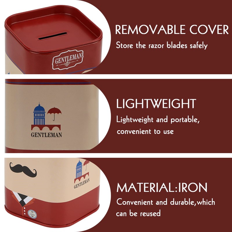 1 Pack Razor Blade Disposal Container for Safety Razor Blade,