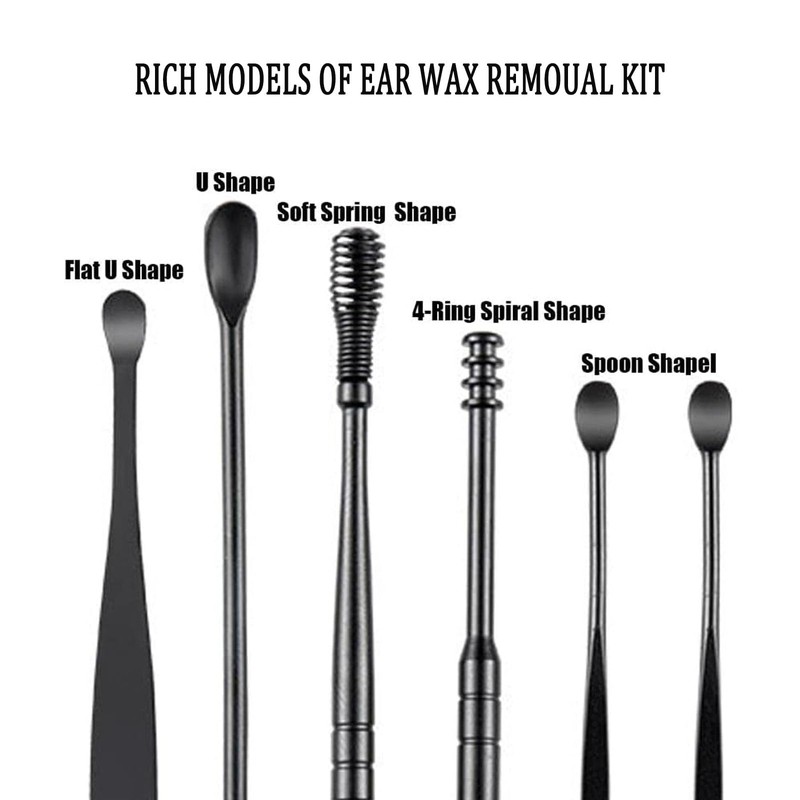 WKHOKI 12 Pcs Ear Pick Earwax Removal Kit, Ear Wax