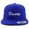 Trendy Apparel Shop Flexfit Daddy Script Font Embroidered Structured Flatbill