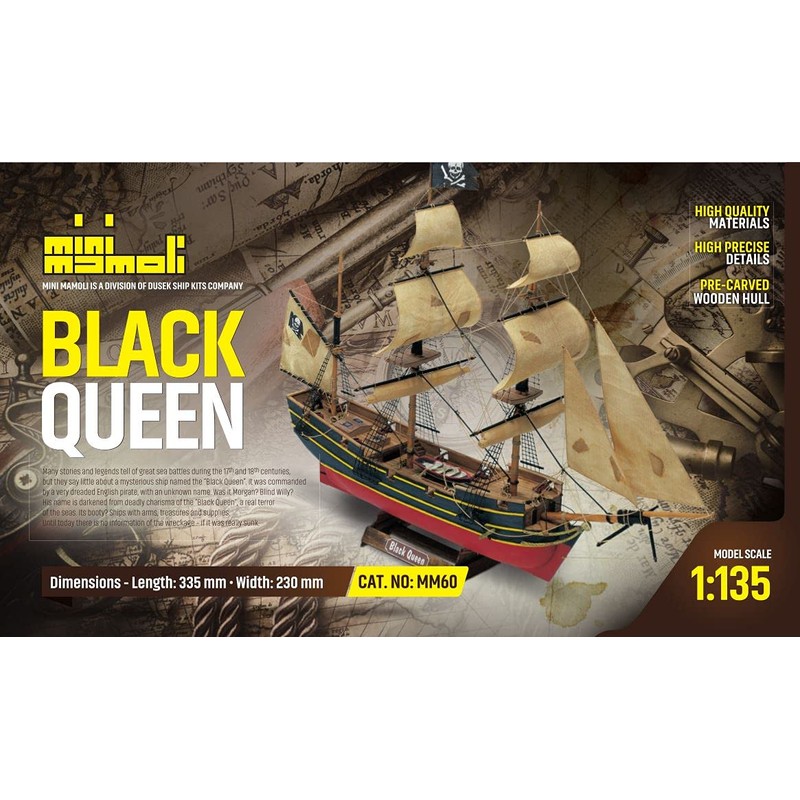 Mini MAMOLI Model Kit Barca Black Queen Series Miniamoli Scala