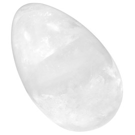 KYEYGWO 4pcs Reiki Crystal Stone Eggs Kit Polished Natural Palm Pocket Stones for Stress Removing, Rock Crystal