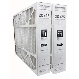 Clean Comfort AMP-11-2025-45 (1-Pack) - 20" x 25" x 4.5" Media Air Filter, MERV 11