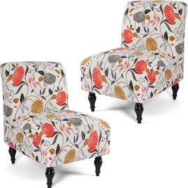 Liykimt Armless Accent Chair Cover Slipcover,Slipper Chair Cover Super Fit Stretch Spandex Removable Washable for Armless Chair Furniture Protector Covers for Living Dining Room Hotel